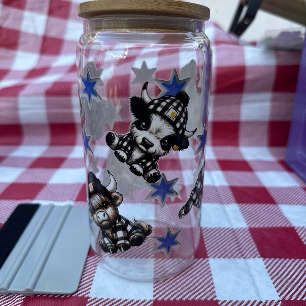 Cow Glass cup